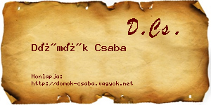 Dömök Csaba névjegykártya